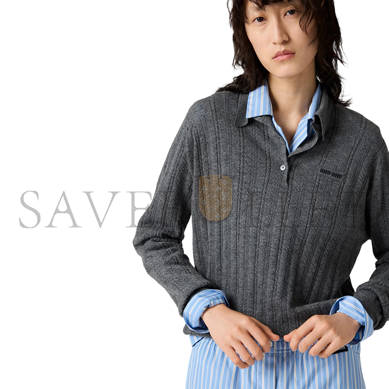 MIU MIU CASHMERE POLO SWEATER MMLB51
